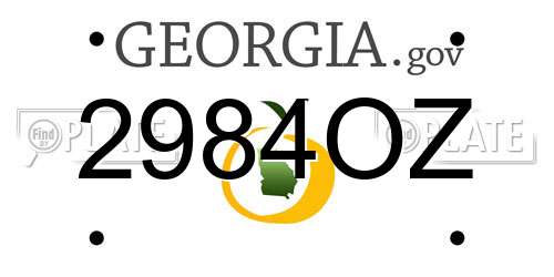 2984OZ Georgia License Plate