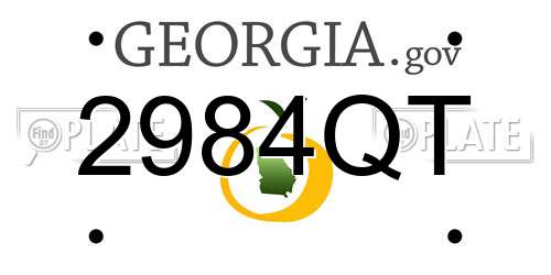 2984QT Georgia License Plate