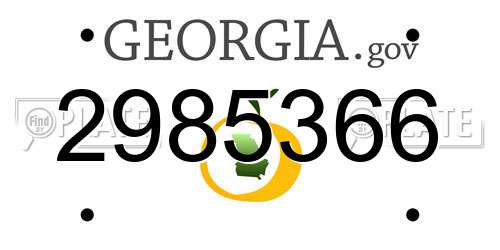 2985366 Georgia License Plate