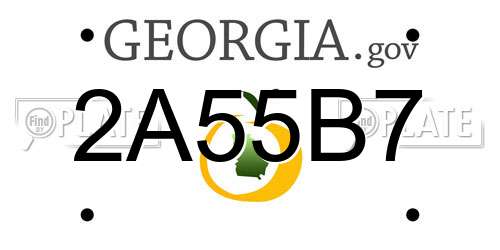 2A55B7 Georgia License Plate