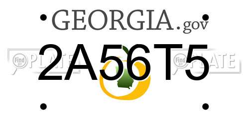 2A56T5 Georgia License Plate