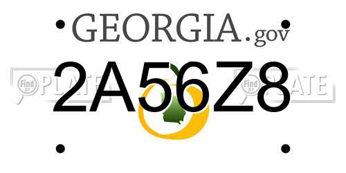 2A56Z8 Georgia License Plate