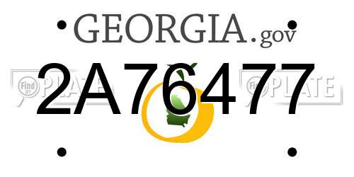 2A76477 Georgia License Plate