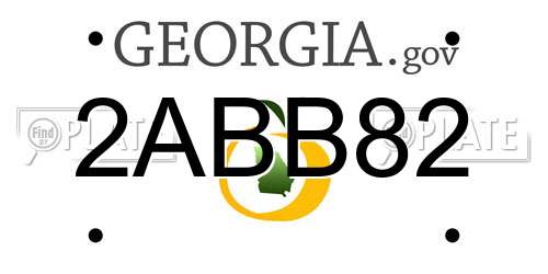 2ABB82 Georgia License Plate