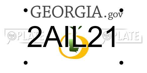 2AIL21 Georgia License Plate