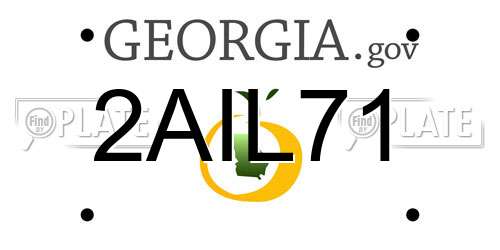 2AIL71 Georgia License Plate