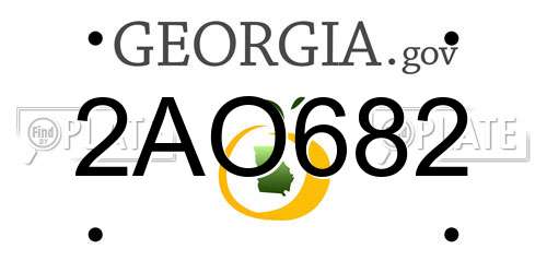 2AO682 Georgia License Plate