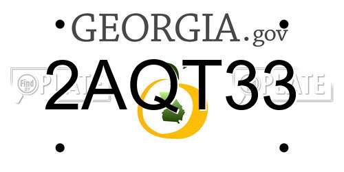 2AQT33 Georgia License Plate