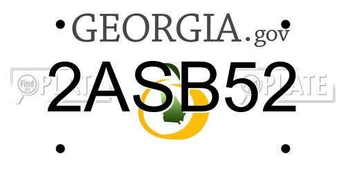 2ASB52 Georgia License Plate