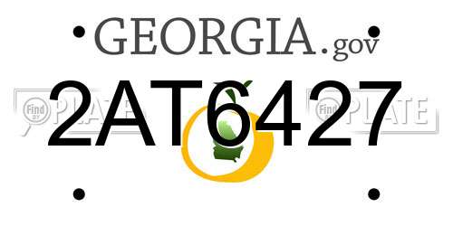 2AT6427 Georgia License Plate