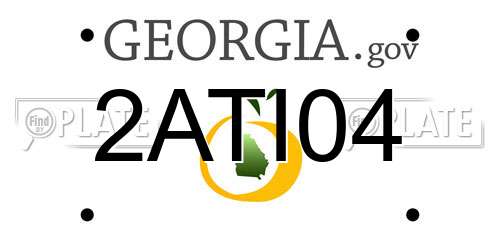 2ATI04 Georgia License Plate