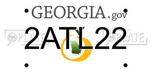 2ATL22 Georgia License Plate