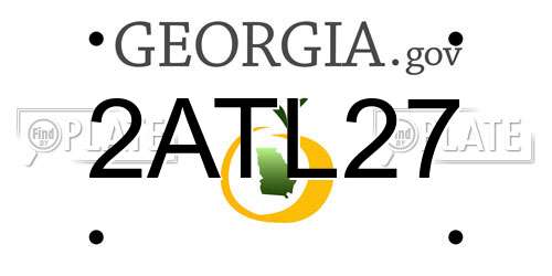 2ATL27 Georgia License Plate