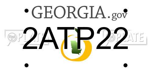 2ATP22 Georgia License Plate