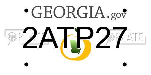 2ATP27 Georgia License Plate