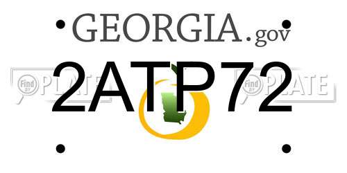 2ATP72 Georgia License Plate
