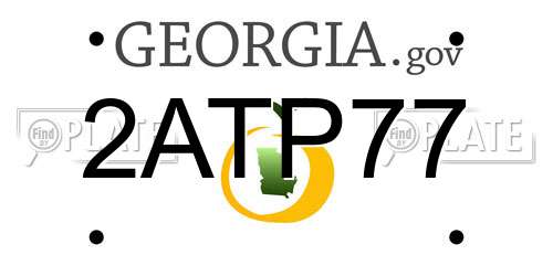 2ATP77 Georgia License Plate