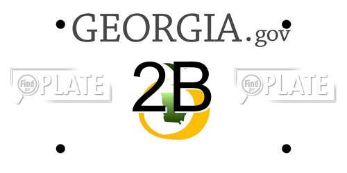 2B Georgia License Plate