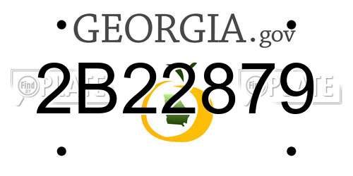 2B22879 Georgia License Plate