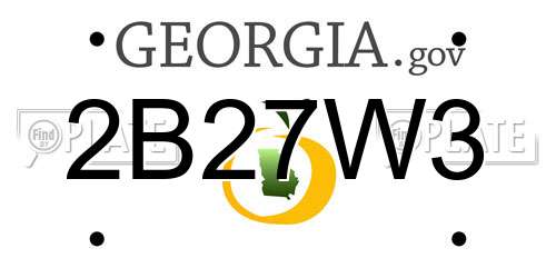 2B27W3 Georgia License Plate