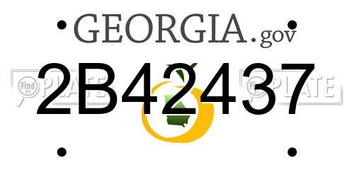 2B42437 Georgia License Plate
