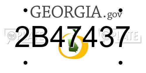 2B47437 Georgia License Plate