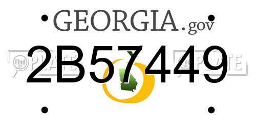 2B57449 Georgia License Plate