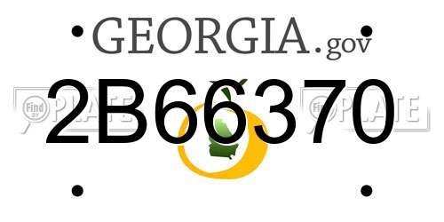 2B66370 Georgia License Plate