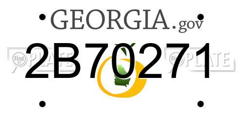 2B70271 Georgia License Plate