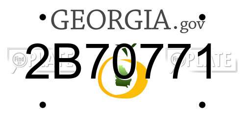 2B70771 Georgia License Plate