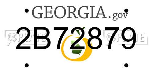 2B72879 Georgia License Plate