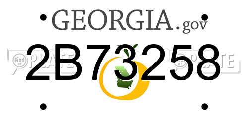 2B73258 Georgia License Plate