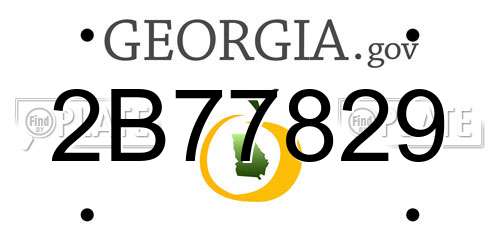 2B77829 Georgia License Plate