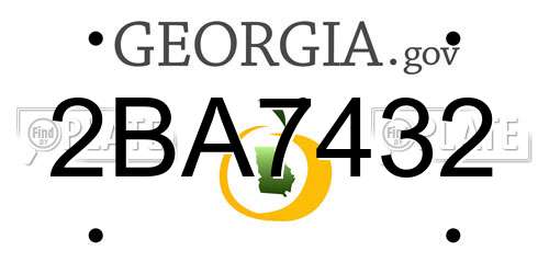 2BA7432 Georgia License Plate