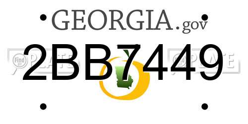 2BB7449 Georgia License Plate