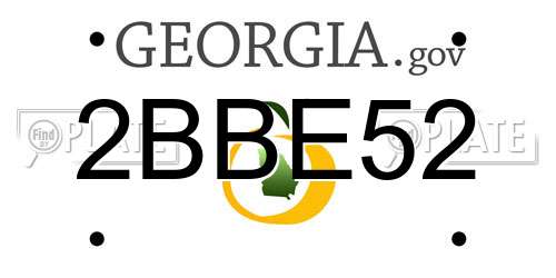 2BBE52 Georgia License Plate