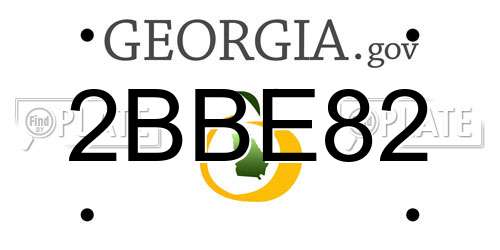 2BBE82 Georgia License Plate