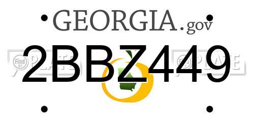 2BBZ449 Georgia License Plate