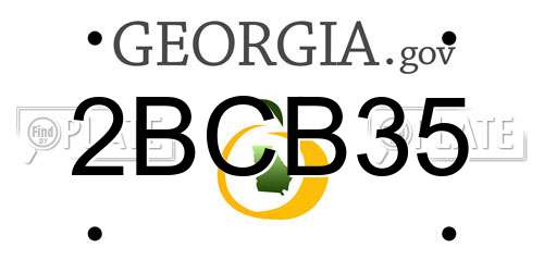 2BCB35 Georgia License Plate