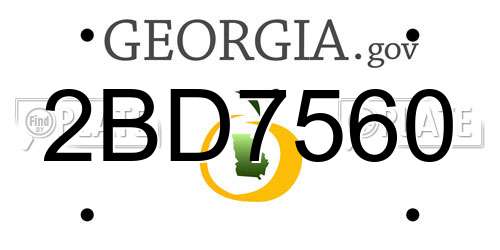 2BD7560 Georgia License Plate