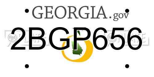 2BGP656 Georgia License Plate