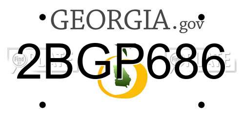 2BGP686 Georgia License Plate