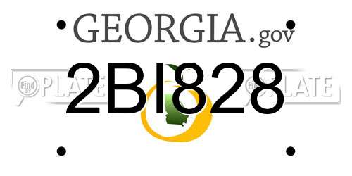 2BI828 Georgia License Plate