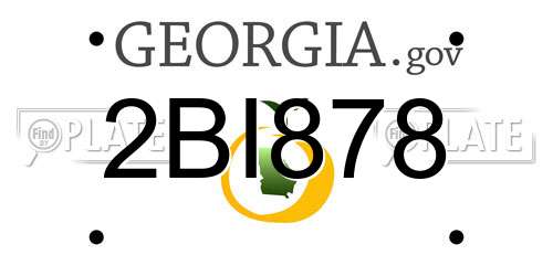 2BI878 Georgia License Plate