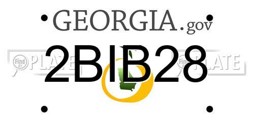 2BIB28 Georgia License Plate