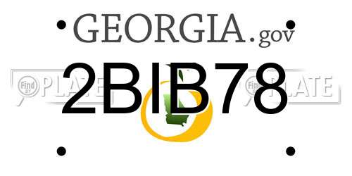 2BIB78 Georgia License Plate