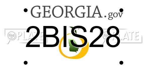 2BIS28 Georgia License Plate