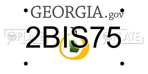 2BIS75 Georgia License Plate