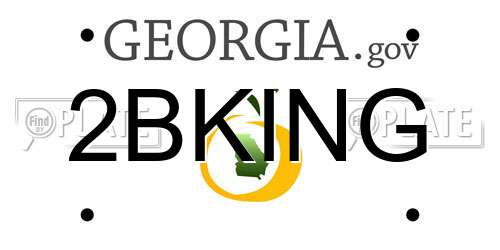 2BKING Georgia License Plate