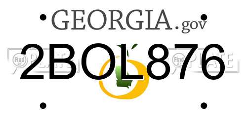 2BOL876 Georgia License Plate